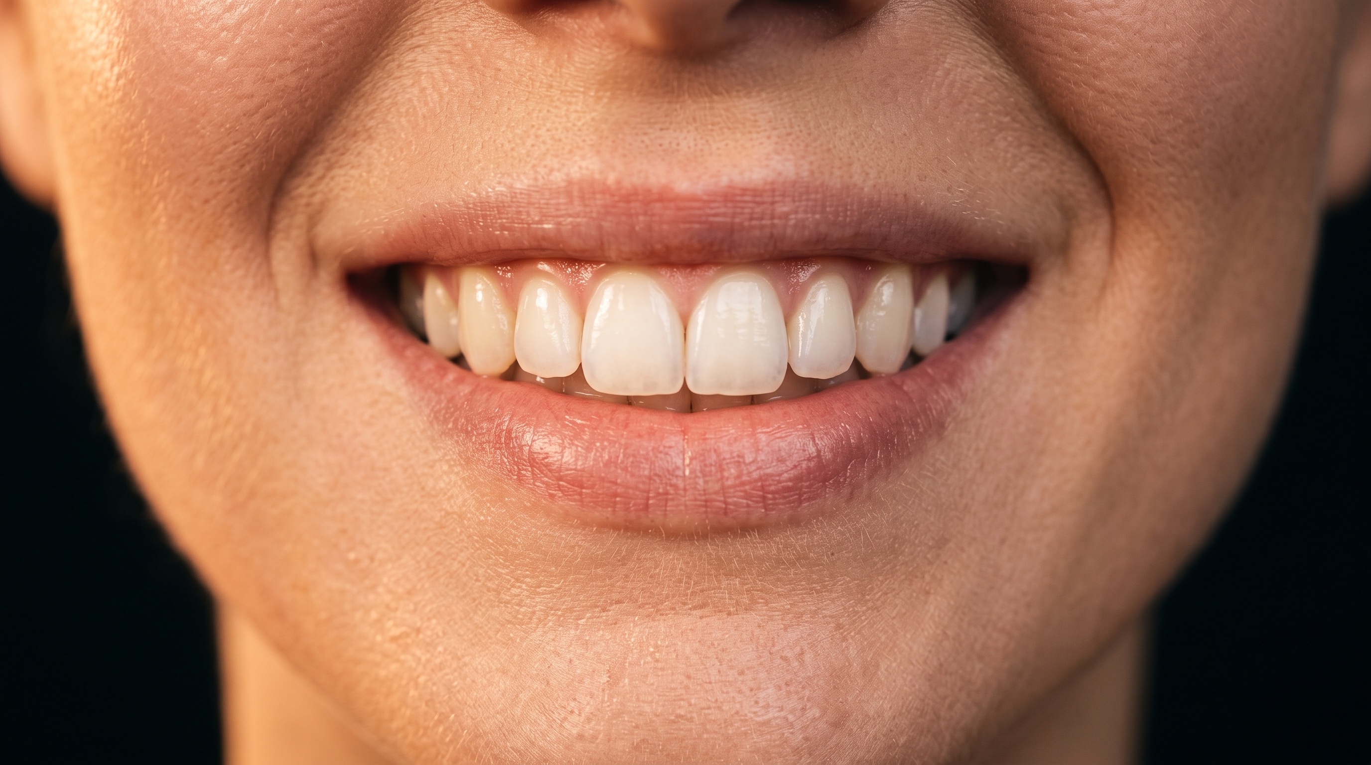 Close-up of a healthy, freshly polished smile