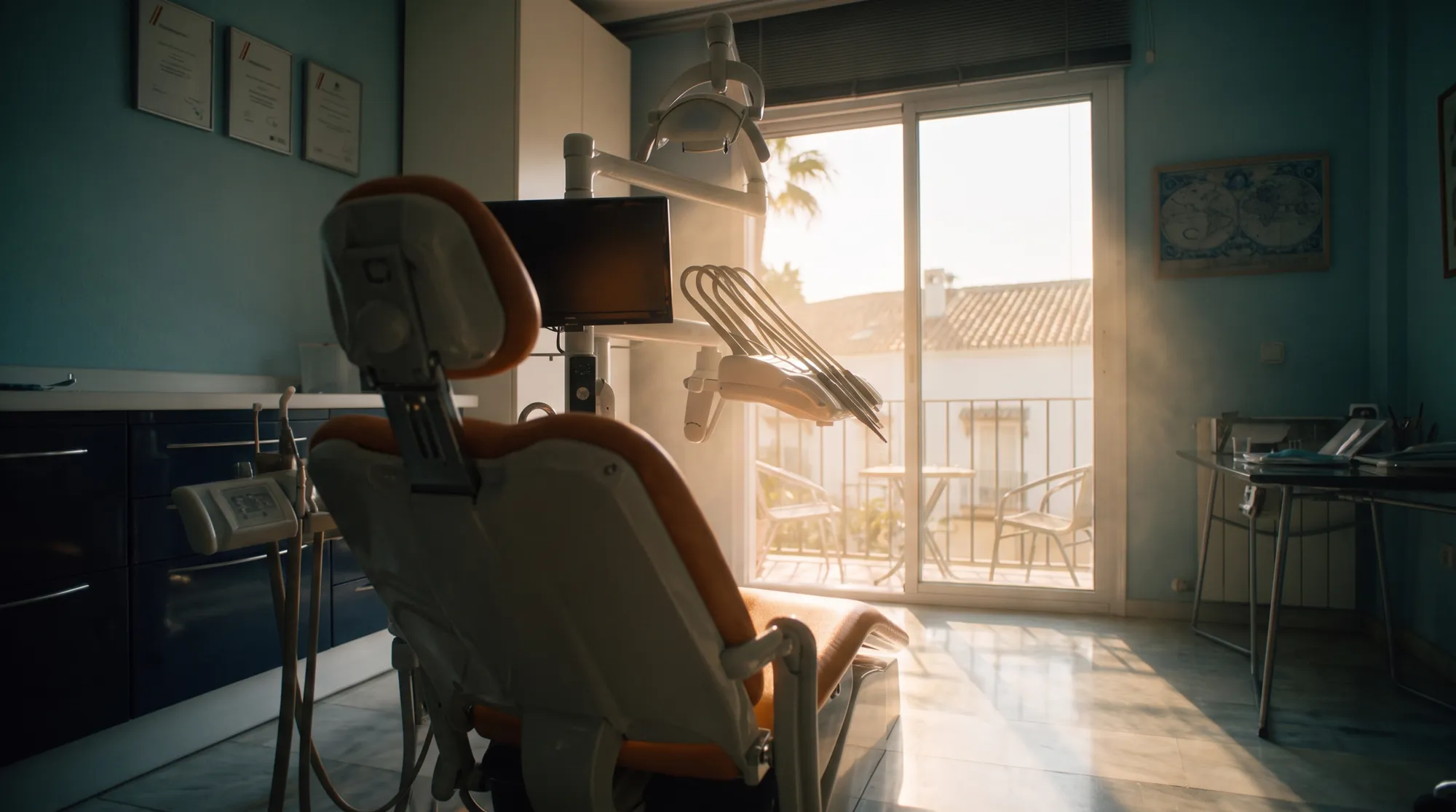 Dr. Cristea with a patient in a calm, warmly lit consultation